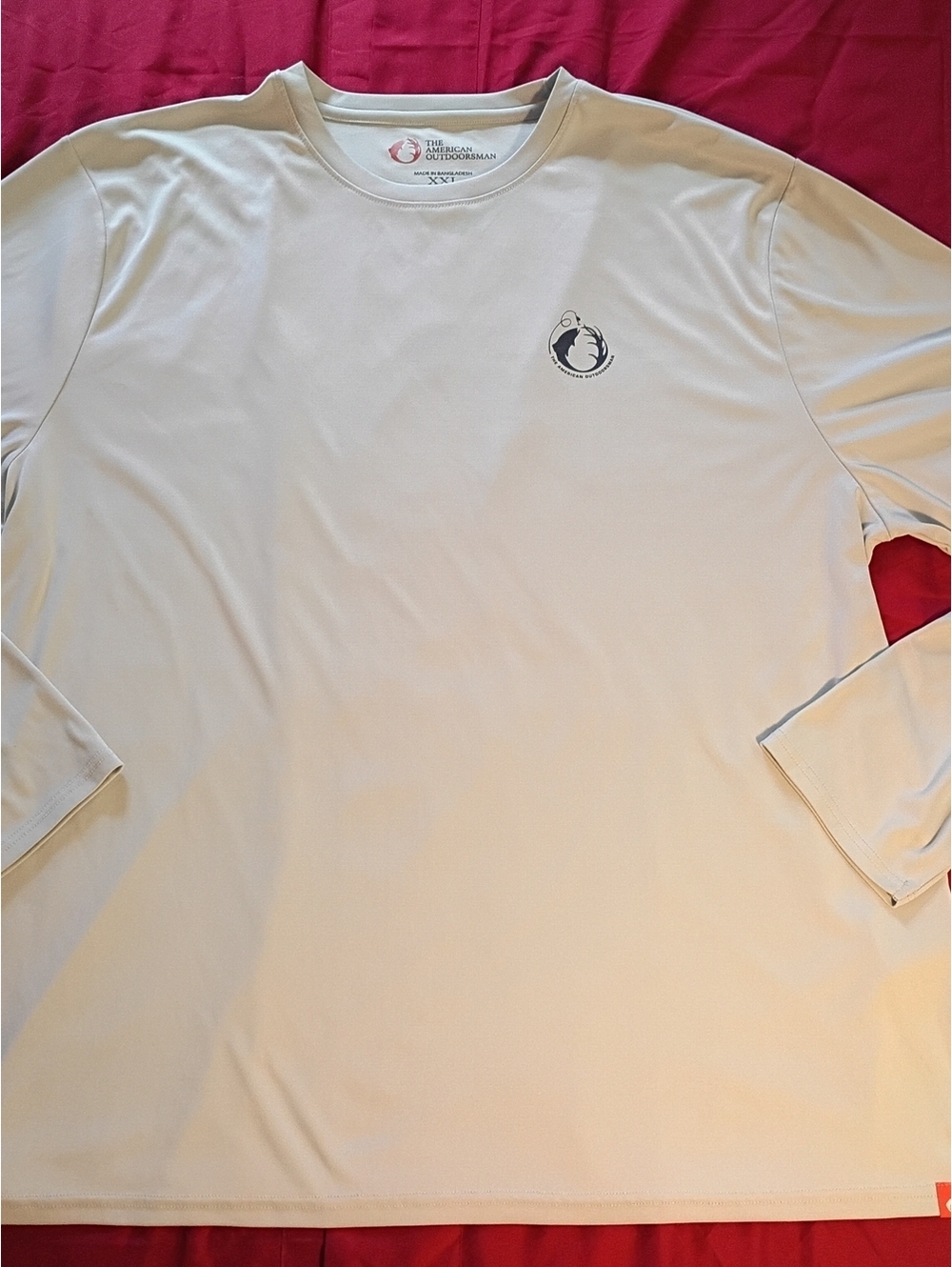 The American Outdoorsman Long Sleeve T-Shirt Size XXL with American Flag Design